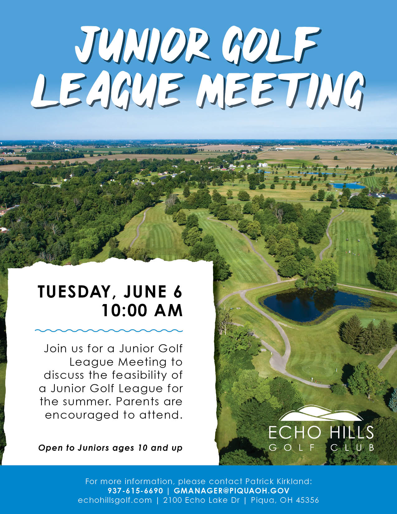 Junior Golf League Meeting